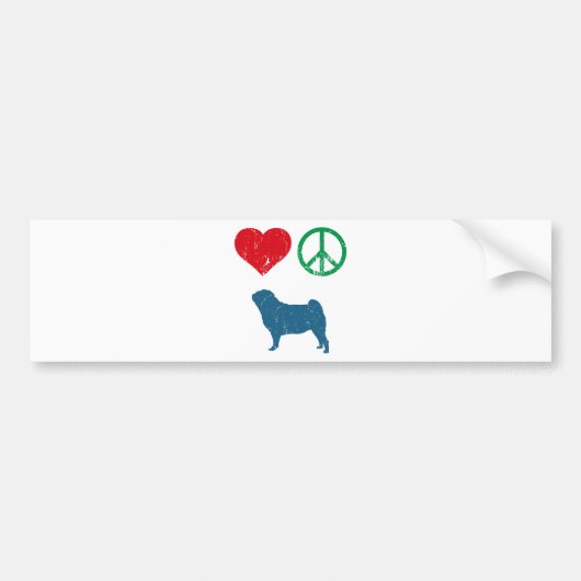 Pug Bumpersticker (Voorkant)