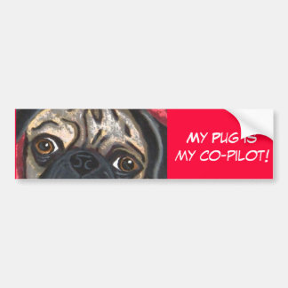 Pug-bumsticker Bumpersticker