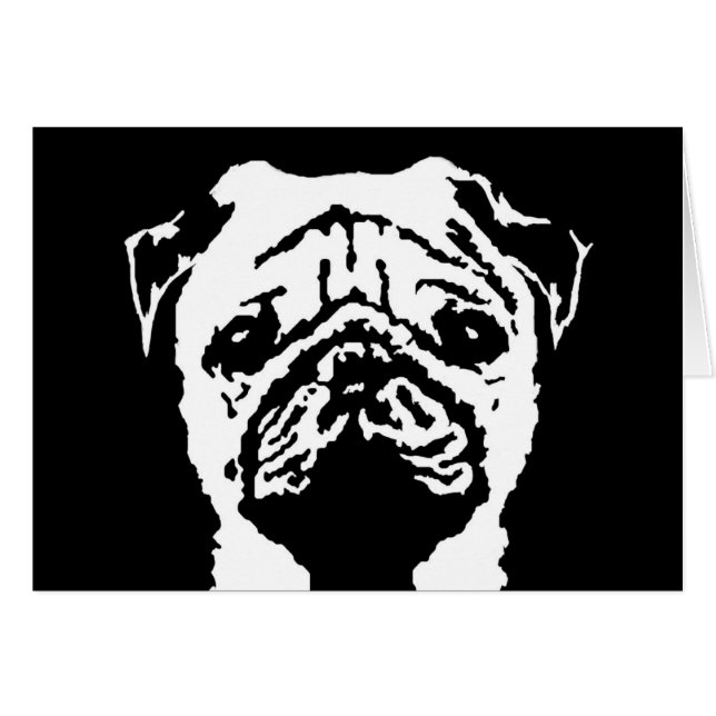Pug-cadeaus - kaart (Voorkant Horizontaal)
