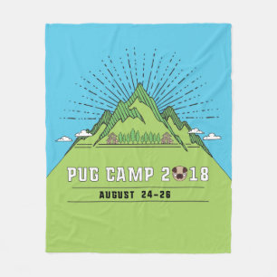 Pug Camp2018 Fleece Blanket Deken
