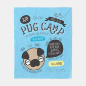 Pug Camp 2019 Fleece Throw Blanket (Voorkant)