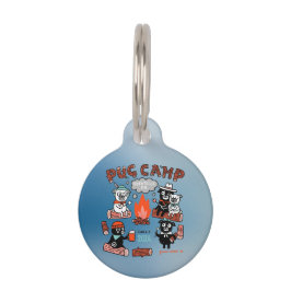 Pug Camp 2024 Hondenkamp Label Huisdierpenning