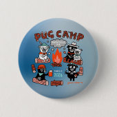 Pug Camp 2024 Pin - Ombre Ronde Button 5,7 Cm (Voorkant)
