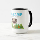 Pug Camp Coffee Tea Mok (Voorkant rechts)