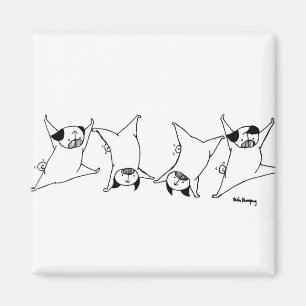 Pug Cartwheels Magneet