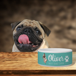 Pug Ceramic Pet Bowl Voerbakje