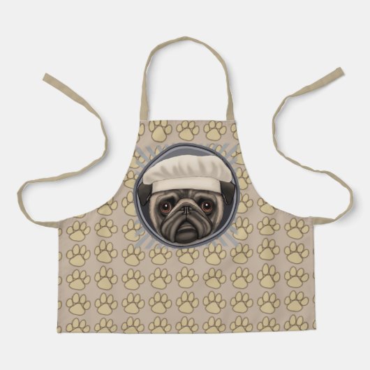Pug Chef Apron Schort (Voorkant)