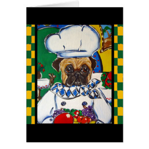 Pug chef de fruits de mer