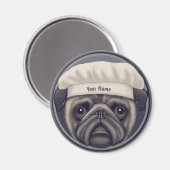 Pug Chef Magneet (Voorkant / Achterkant)