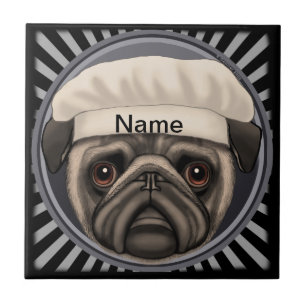 Pug Chef Tegeltje