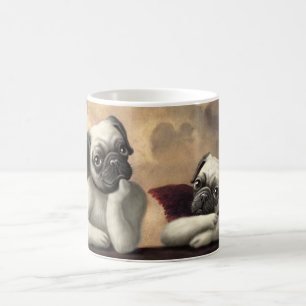 Pug Cherubs geïnspireerd door Raphael Koffiemok