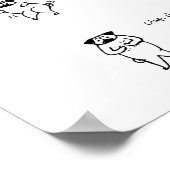 Pug Chicken Dance Poster (Hoek)