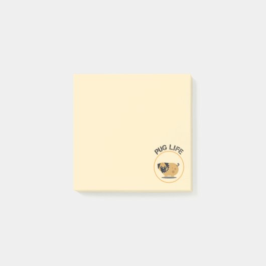 Pug Chien Vie Post-it® Notes (Devant)