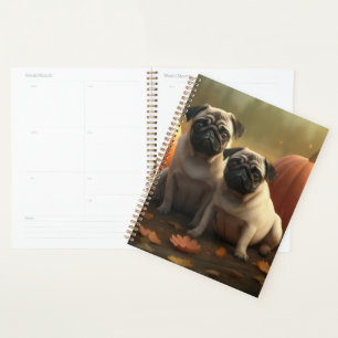 Pug Chiot Délice d'Automne Citrouille