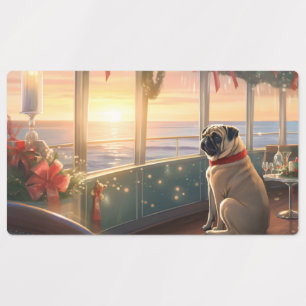 Pug Christmas Cruise: Pawsome Holiday Delight Labels