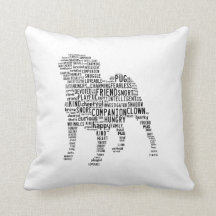 Pug Cloud Pillow