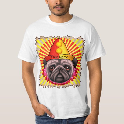 Pug Clown T-shirt (Voorkant)