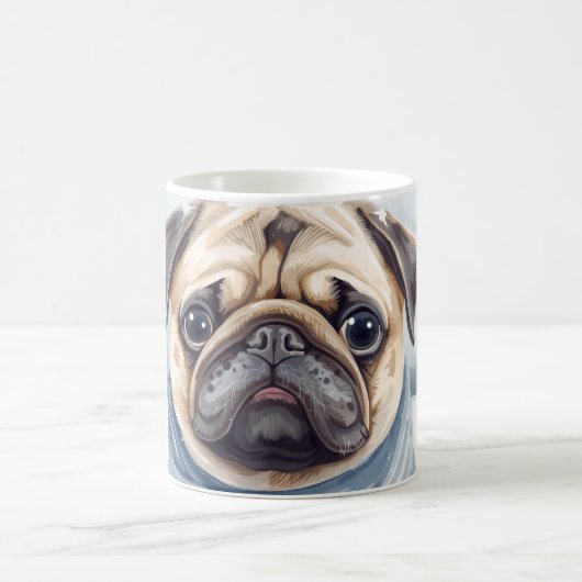 “Pug & Cocoa” Cute Pug Mug (Centre)