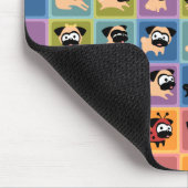 Pug Color Square Mousepad Muismat (Hoek)