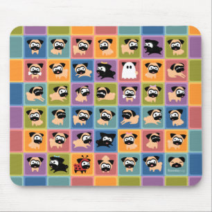 Pug Color Square Mousepad Muismat