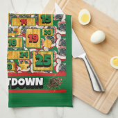 Pug Counting met Kerstmis Advent Calendar Dog Theedoek (Quarter Fold)