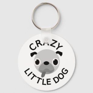 Pug Crazy Little Dog Sleutelhanger