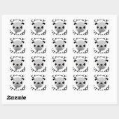 Pug Crazy Little Dog Vierkante Sticker (Vel)