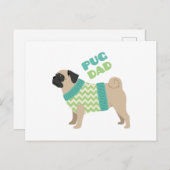 Pug Dad Briefkaart (Voorkant / Achterkant)