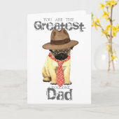 Pug Dad Kaart (Gele Bloem)