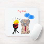 Pug Dad Mousepad Muismat (Met muis)