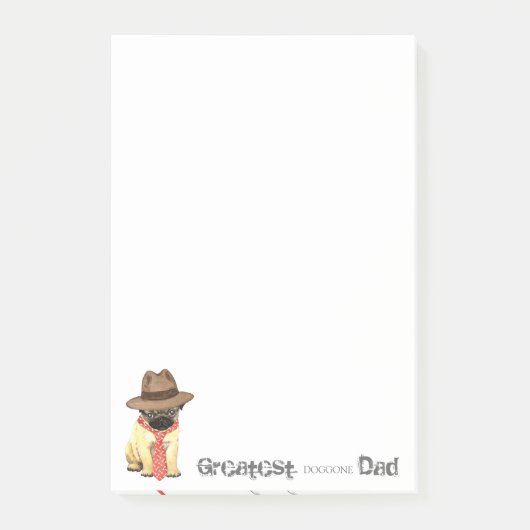 Pug Dad Post-it® Notes (Voorkant)