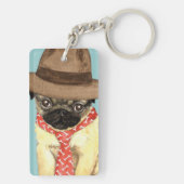 Pug Dad Sleutelhanger (achterkant)