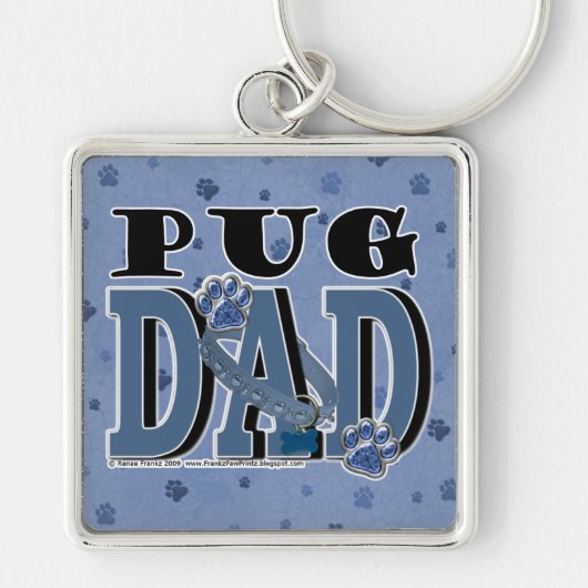 Pug DAD Sleutelhanger (Voorkant)