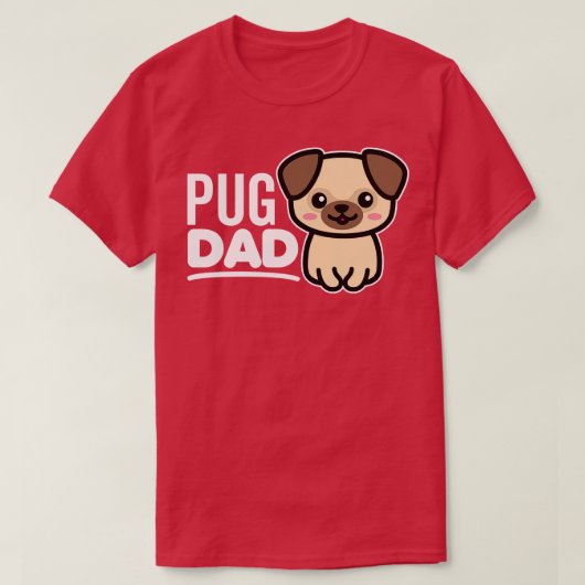 Pug Dad T-shirt (Design voorkant)