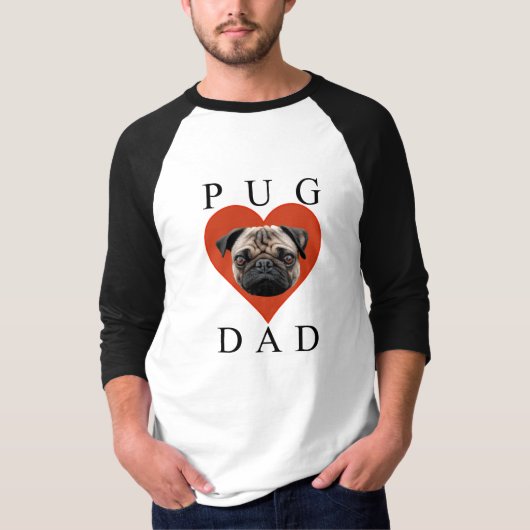 Pug Dad T-shirt (Voorkant)