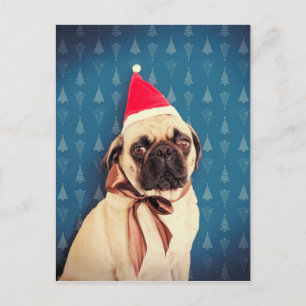 Pug de Kaart van Kerstmis van Lola