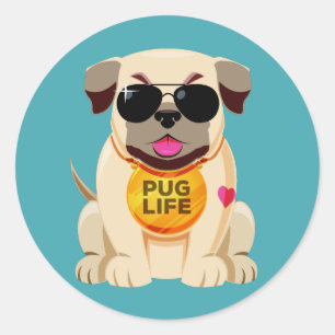 Pug de stickers van het Leven