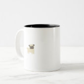 Pug de wereld tweekleurige koffiemok (Voorkant links)