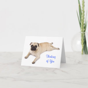Pug Denk Aan Jou Lege Notitiekaart