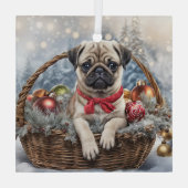 Pug des Fêtes avec Ornements Mignon (Verso)