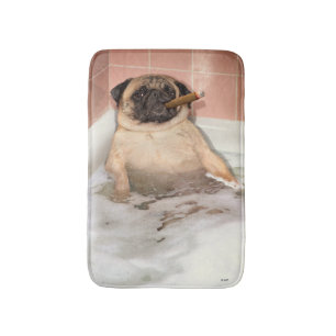 Pug die Bubble Bath pakt Badmat