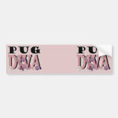 Pug DIVA Bumpersticker (Voorkant)