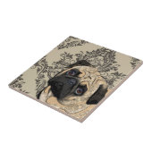 Pug Dog Abstract Pet Pattern Print Tegeltje (Zijkant)