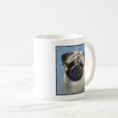 Pug Dog Art van Glenda S. Harlan Koffiemok (Voorkant rechts)