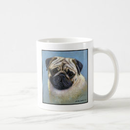 Pug Dog Art van Glenda S. Harlan Koffiemok