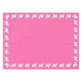 Pug Dog Baby shower Girl Pink met Bow Tafelkleed (Voorkant (Horizontaal))