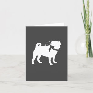 Pug Dog Baby shower Grey Puppy Gender Neutral Bedankkaart