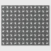 Pug Dog Baby shower Grey Puppy Gender Neutral Cadeaupapier (Vlak)