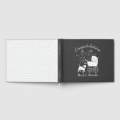 Pug Dog Baby shower Grey Puppy Gender Neutral Gastenboek (Volledig)