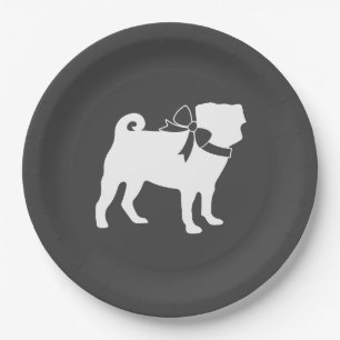 Pug Dog Baby shower Grey Puppy Gender Neutral Papieren Bordje